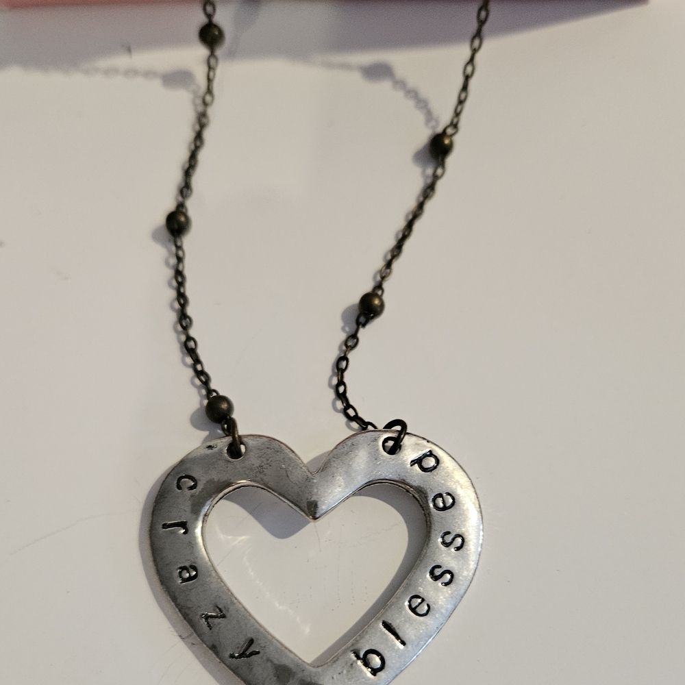 Plunder Silver Heart Pendant Necklace